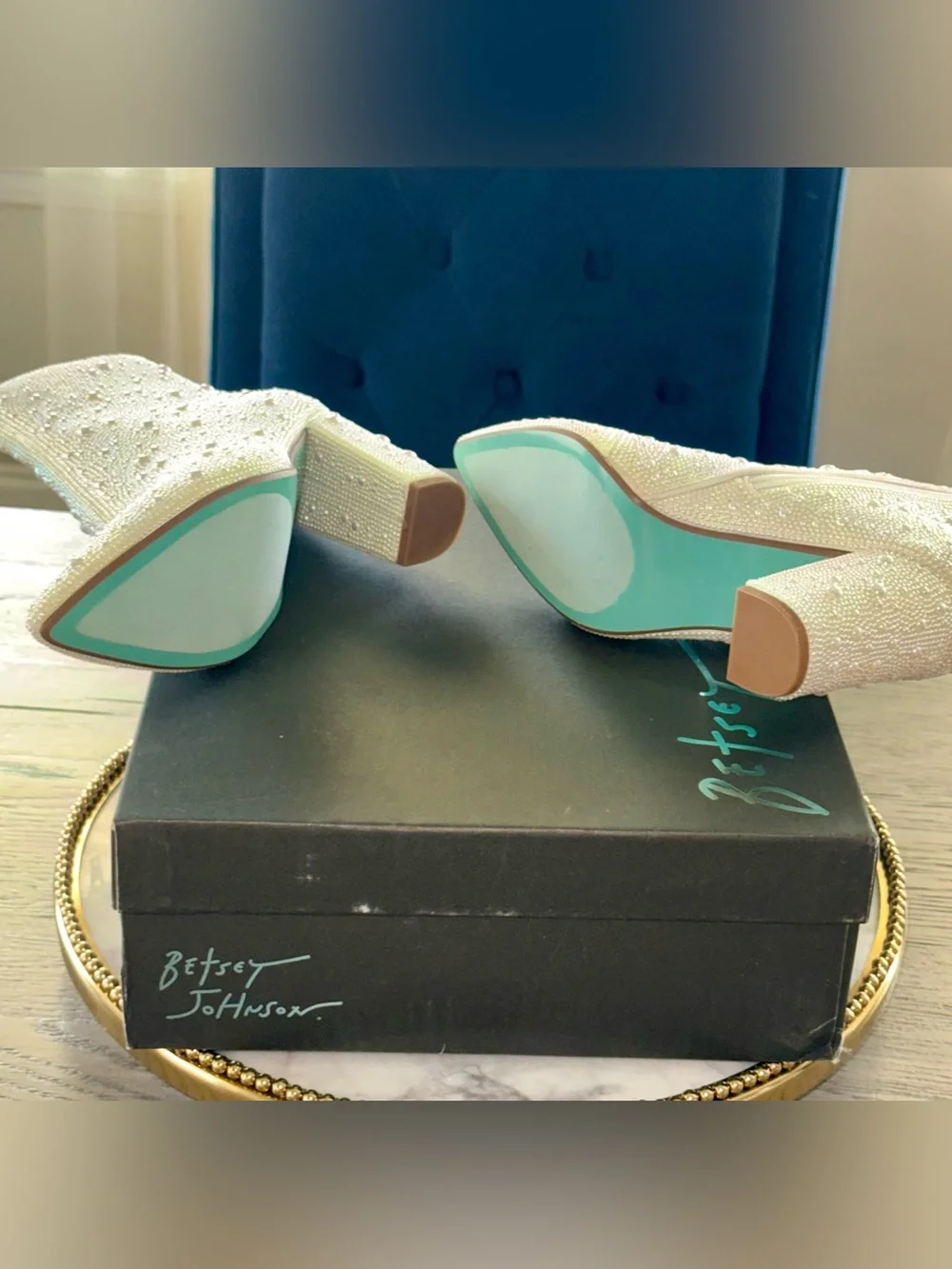 Betsey Johnson SB-Cady Pearls Ankle Booties | Sz. 5.5 | NWB